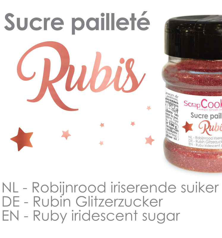 Pot de sucre pailleté RUBIS