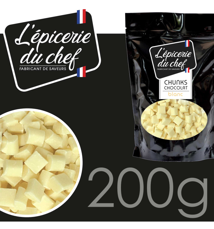 Chunks de chocolat blanc 200g