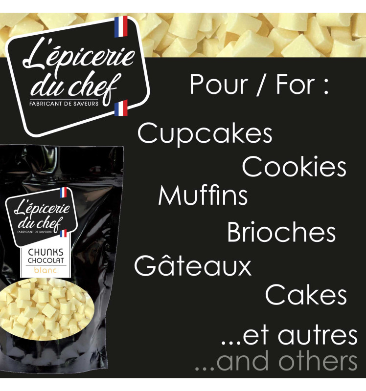 Chunks de chocolat blanc 200g