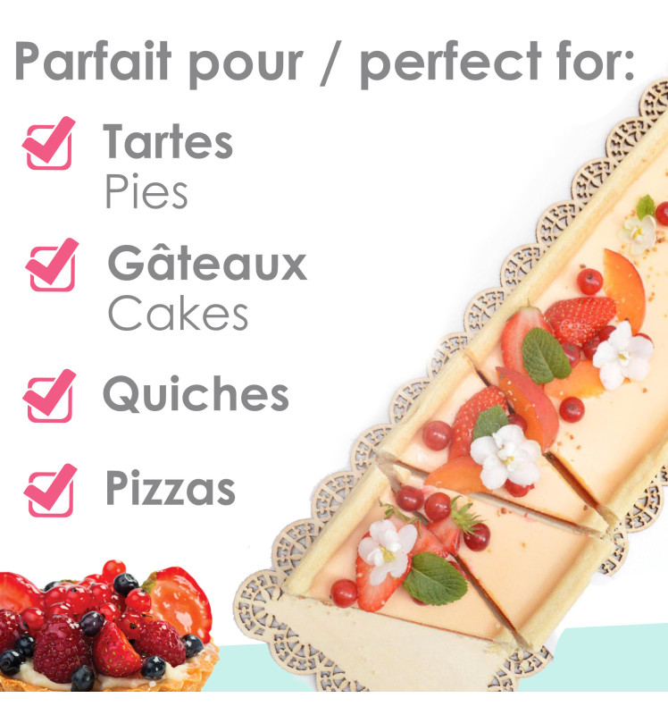 Pelle à tarte crantée en inox