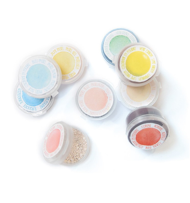 9 mini colorants en poudre pastel