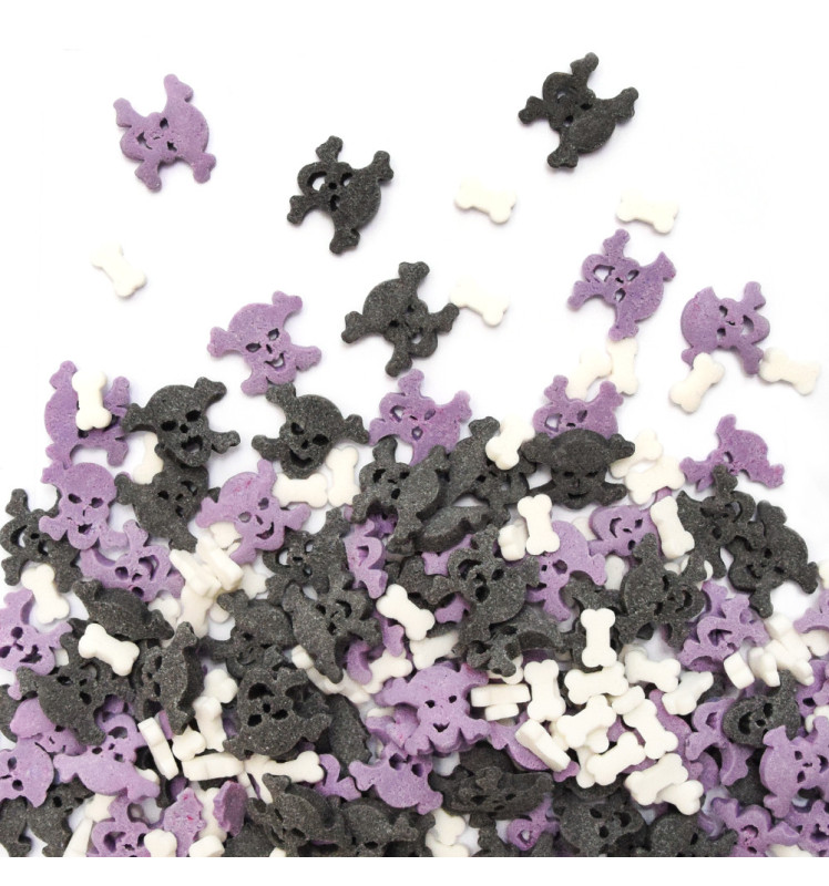 Décors sucrés os et tête de mort 50g