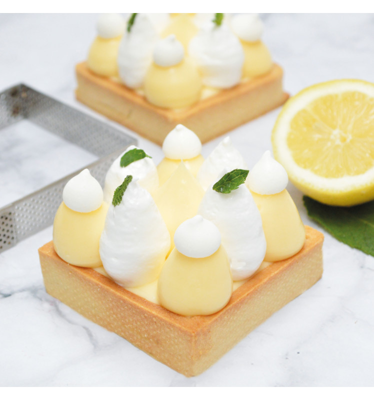 10 supports gâteaux individuels carrés or/noir 8 cm