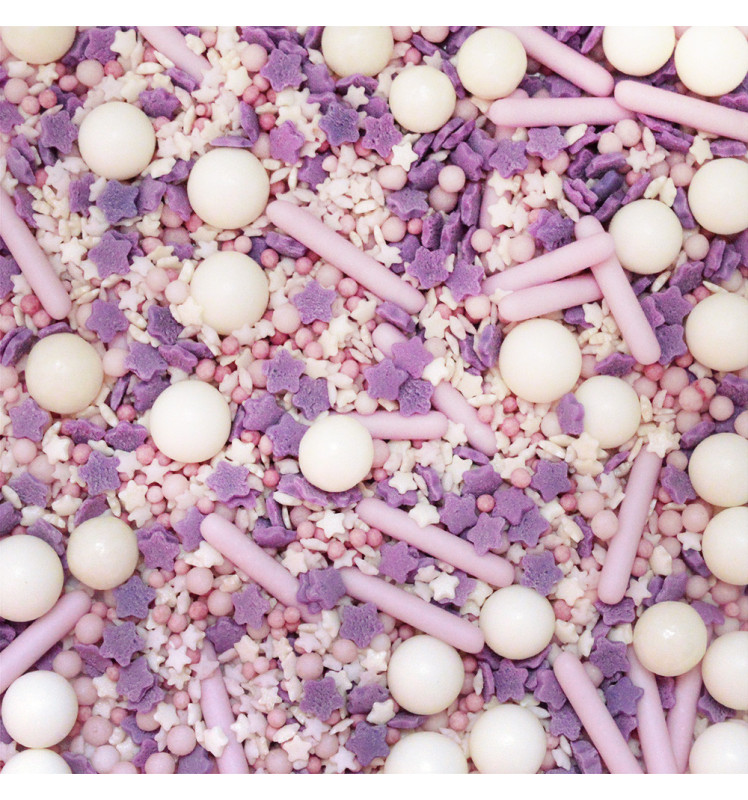 Décors sucrés mix rods lilas 70g