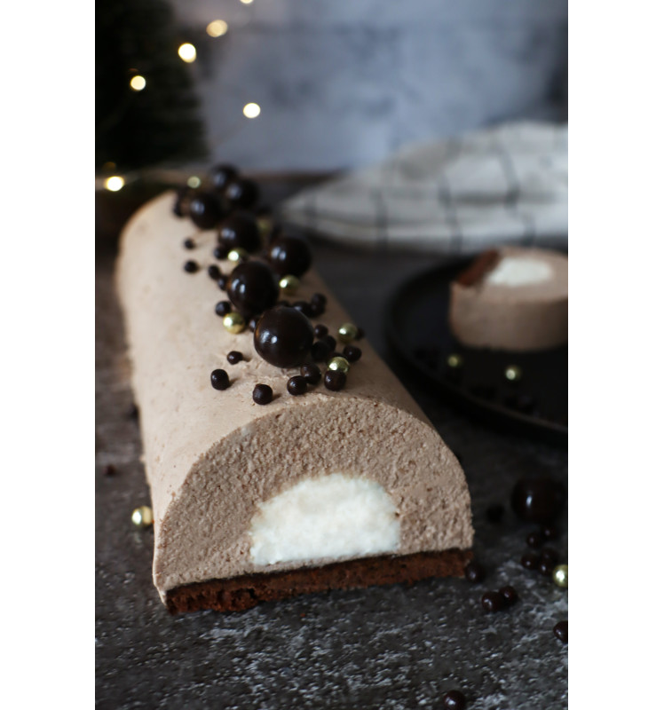 Décors perles chocolat noir et doré 50g