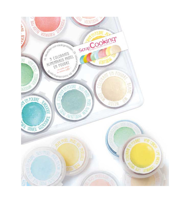9 mini colorants en poudre pastel