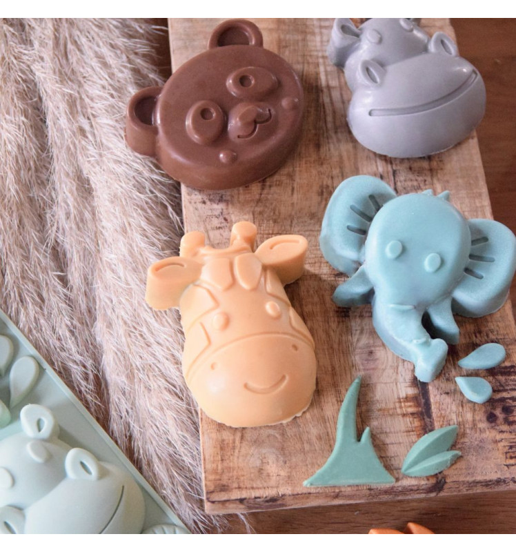 Moule à gâteaux silicone animaux de la jungle