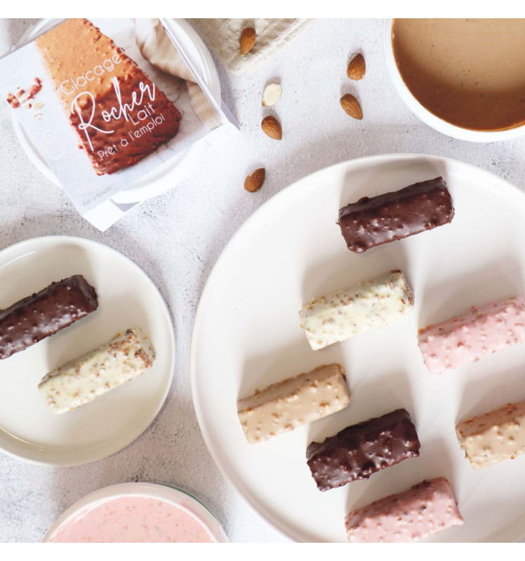 Pot glaçage rocher prêt à l'emploi chocolat blanc