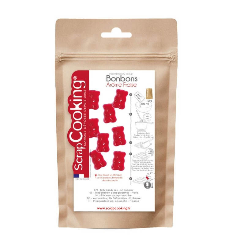 Préparation pour bonbons fraise 100g
