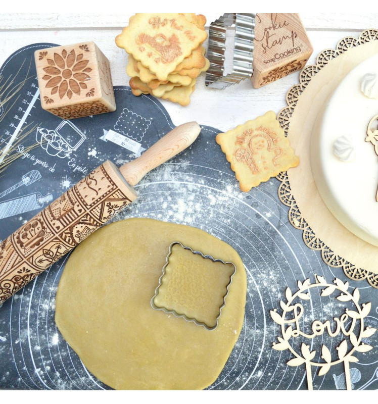 Rouleau empreintes bois Xmas