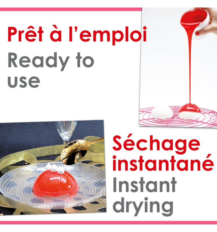 Glaçage miroir prêt à l'emploi rouge 300g