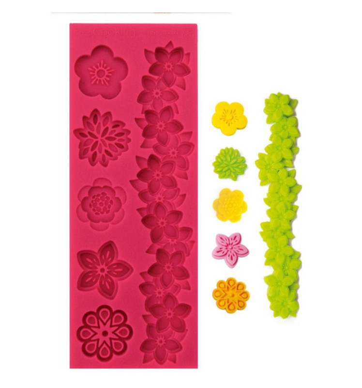 Moule pâte à sucre fleurs