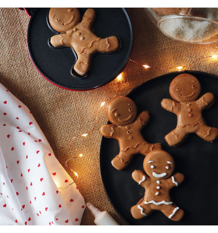 Mini gaufrier Bonhomme pain d'épices - Waffle Factory