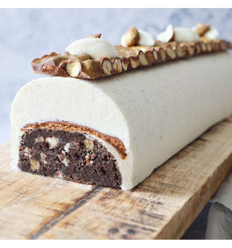 Moule bûche acier inoxydable 28cm