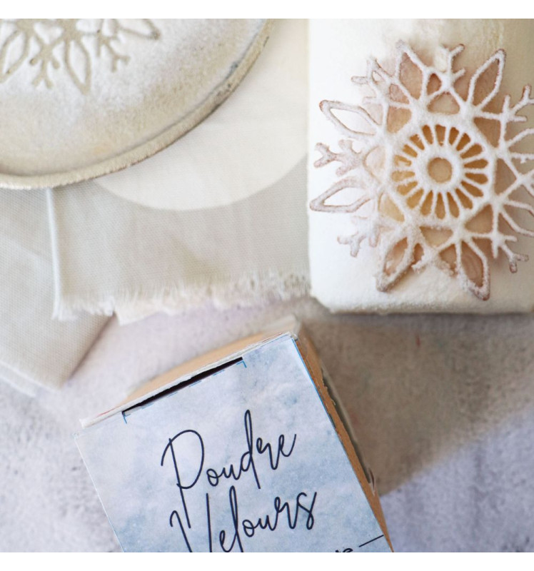 Poudre effet velours neige étincelante