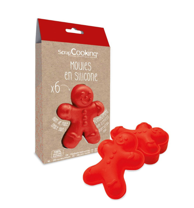 6 moules silicone individuels Ginger