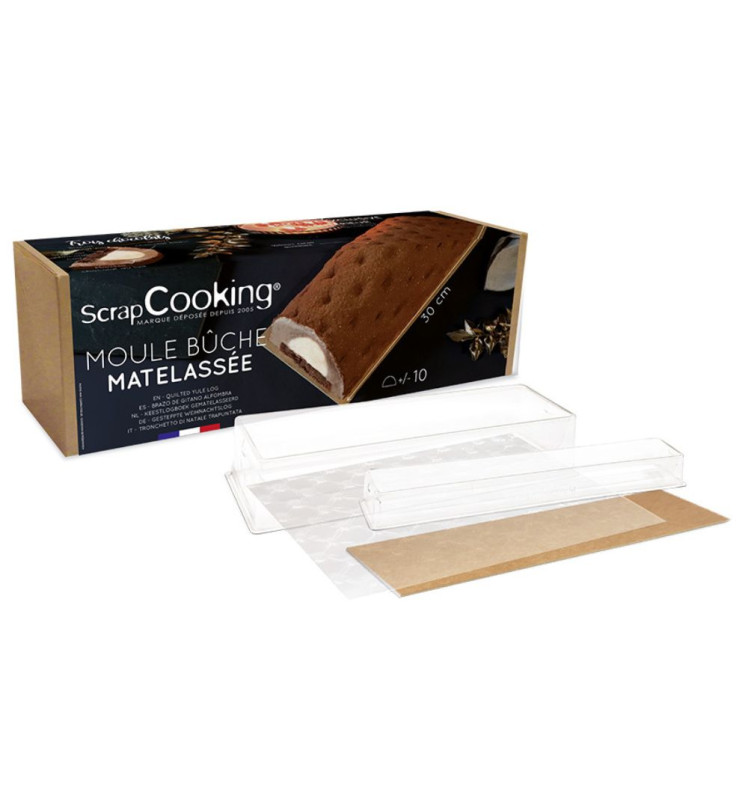 Coffret Bûche de Noël Matelassée - Recettes, moules & tapis empreinte