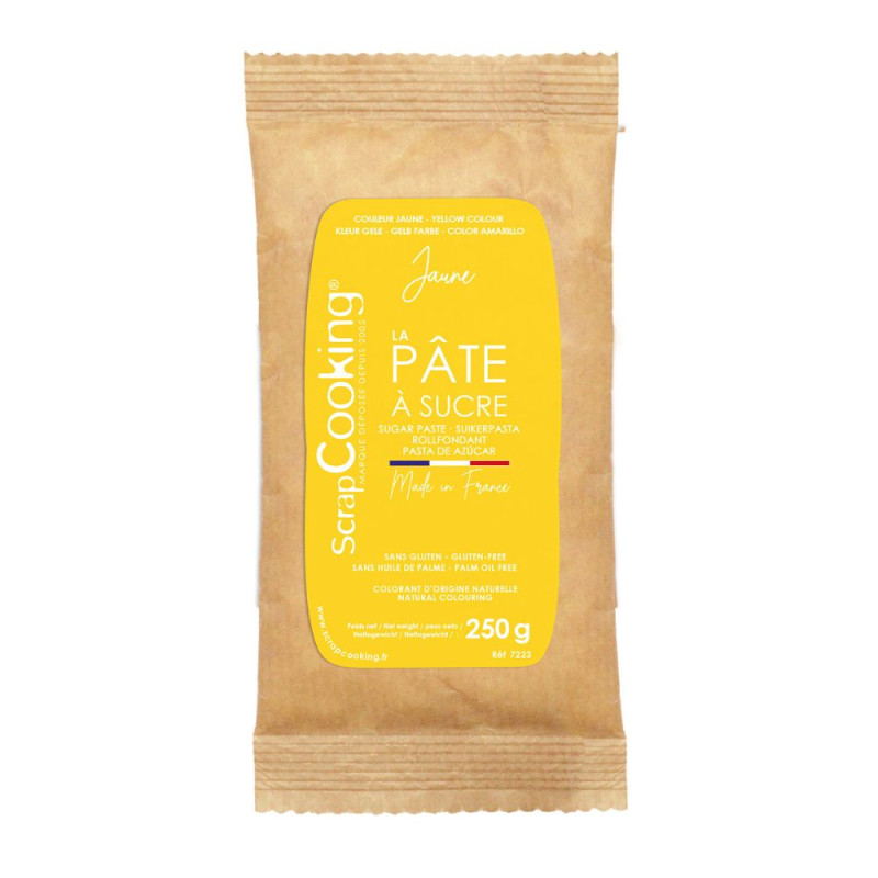 Pâte à sucre jaune 250g