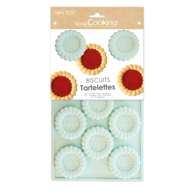 Moule silicone antiadhérent tartelettes et biscuits