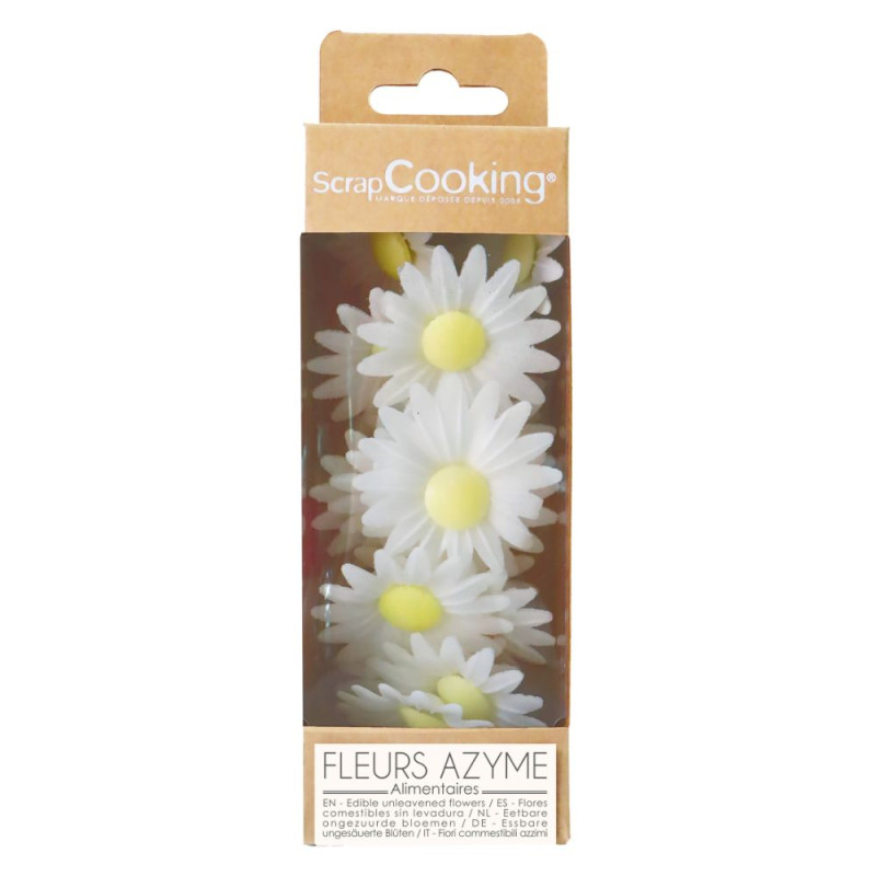 Décors azyme marguerites blanches x18