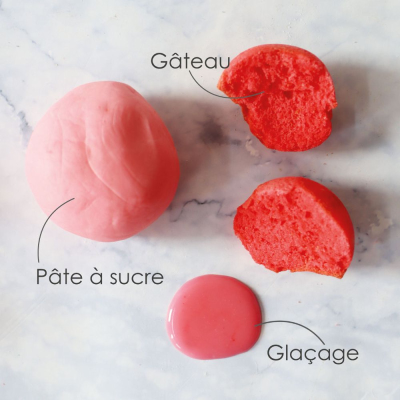 Colorant gel rose fraise 20 gr