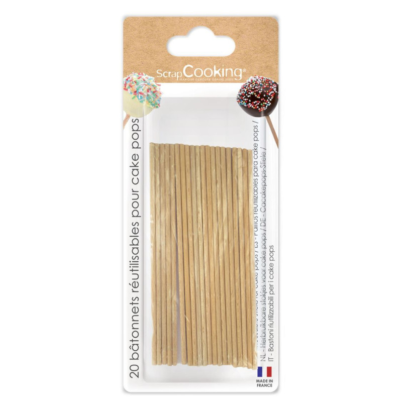 20 bâtonnets pour cake pops