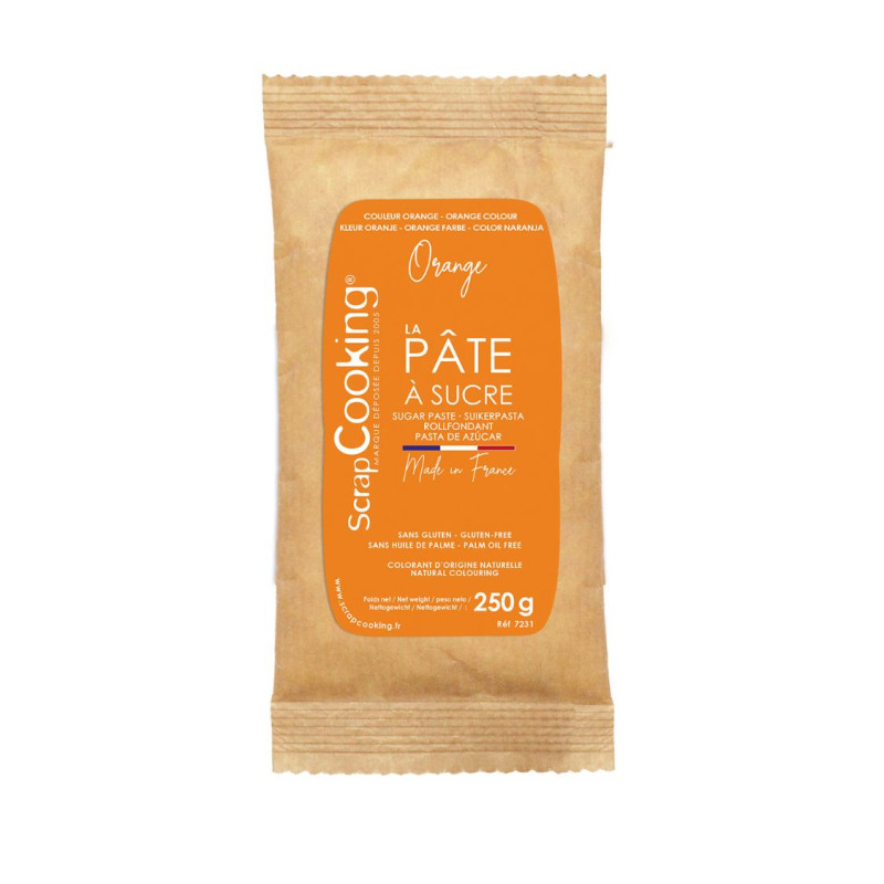 Pâte à sucre orange clair 250g