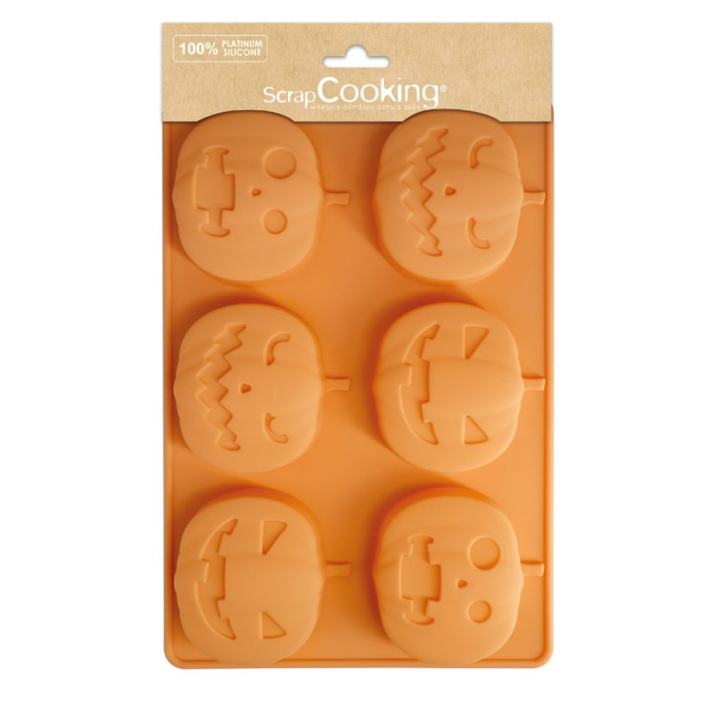Moule silicone citrouilles x6 empreintes