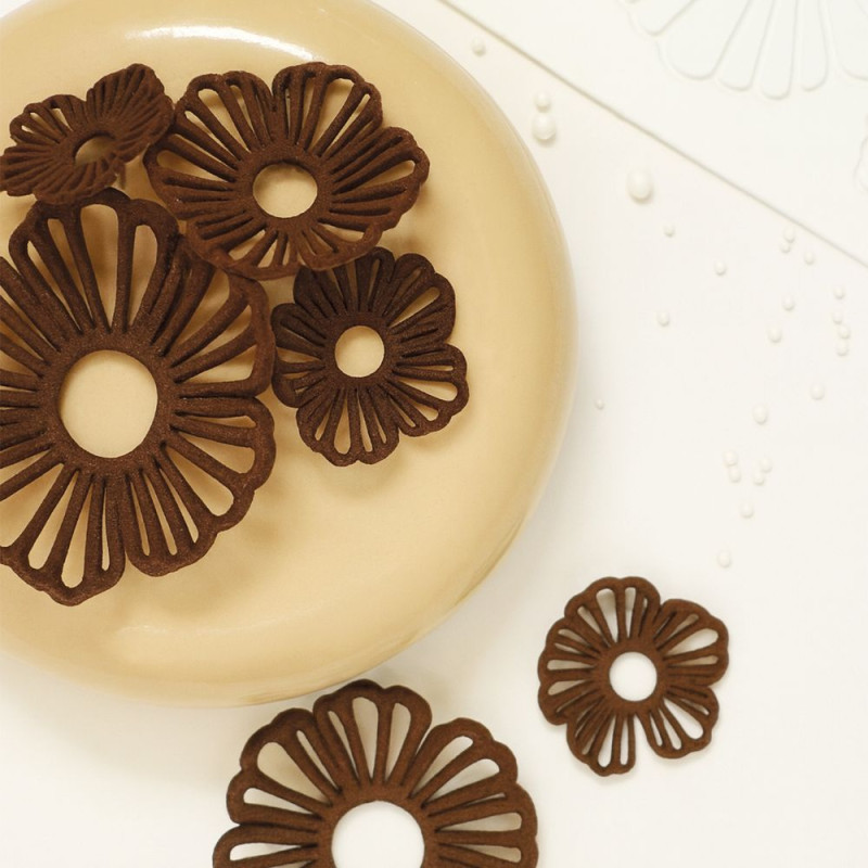 Tapis silicone à empreinte pour décors à fleurs