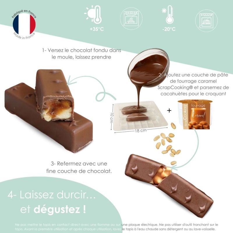 Moule barres chocolatées snack
