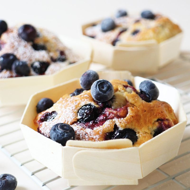 2 moules airfryer ronds en bois Ø 11,5 cm avec 8 caissettes sulfurisées