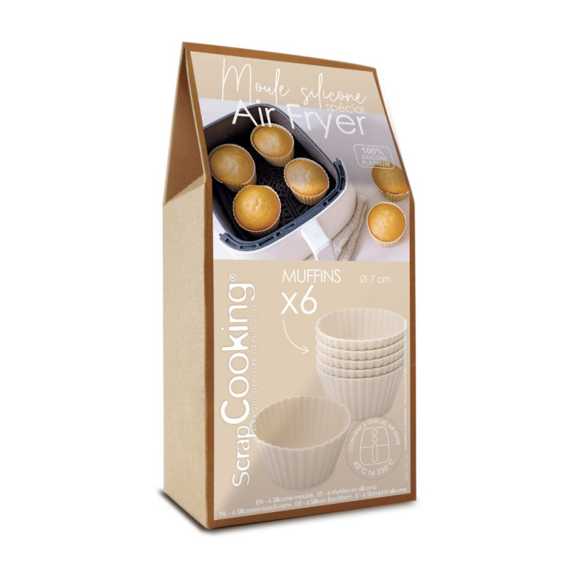 Moules silicone airfryer pour muffins x6