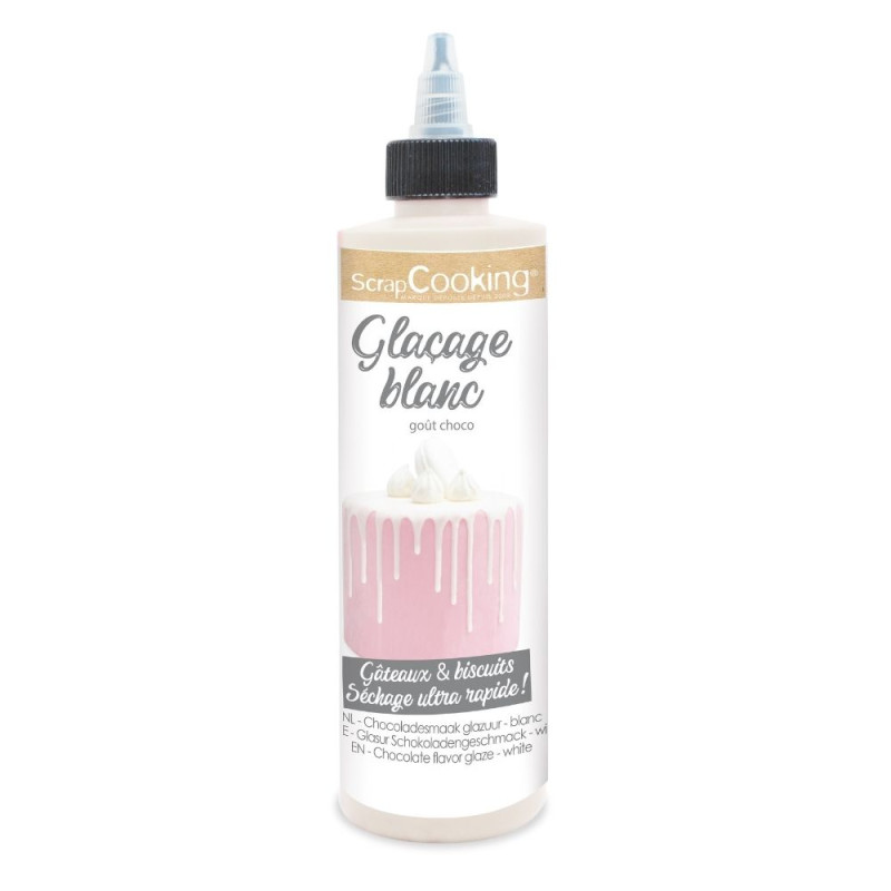 Glaçage blanc goût choco - Drip cake
