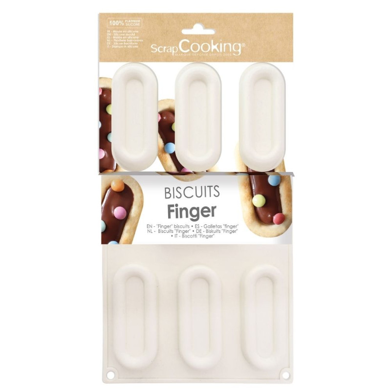 Moule en silicone pour biscuits Finger - 7 empreintes