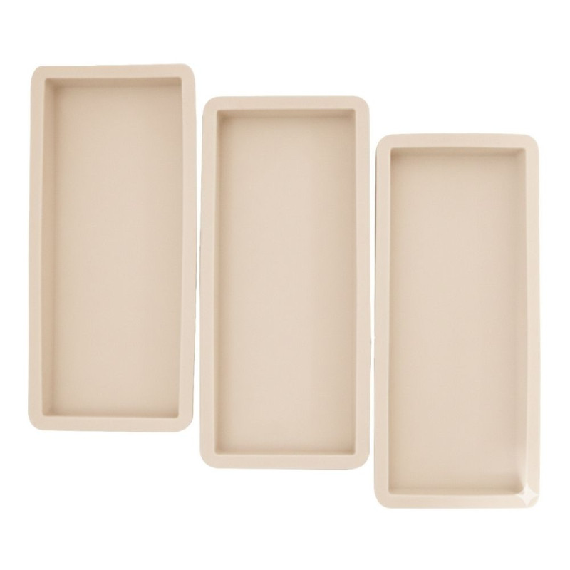 Moules en silicone pour layer cake & bûches x3