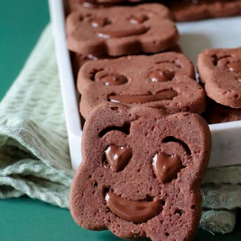 Moule en silicone pour "drôles de biscuits" - 8 empreintes