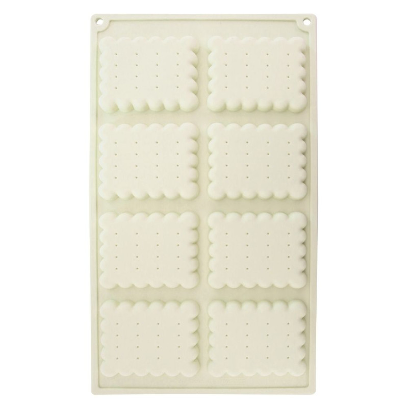 Moule en silicone pour biscuits Petits beurre maison - 8 empreintes