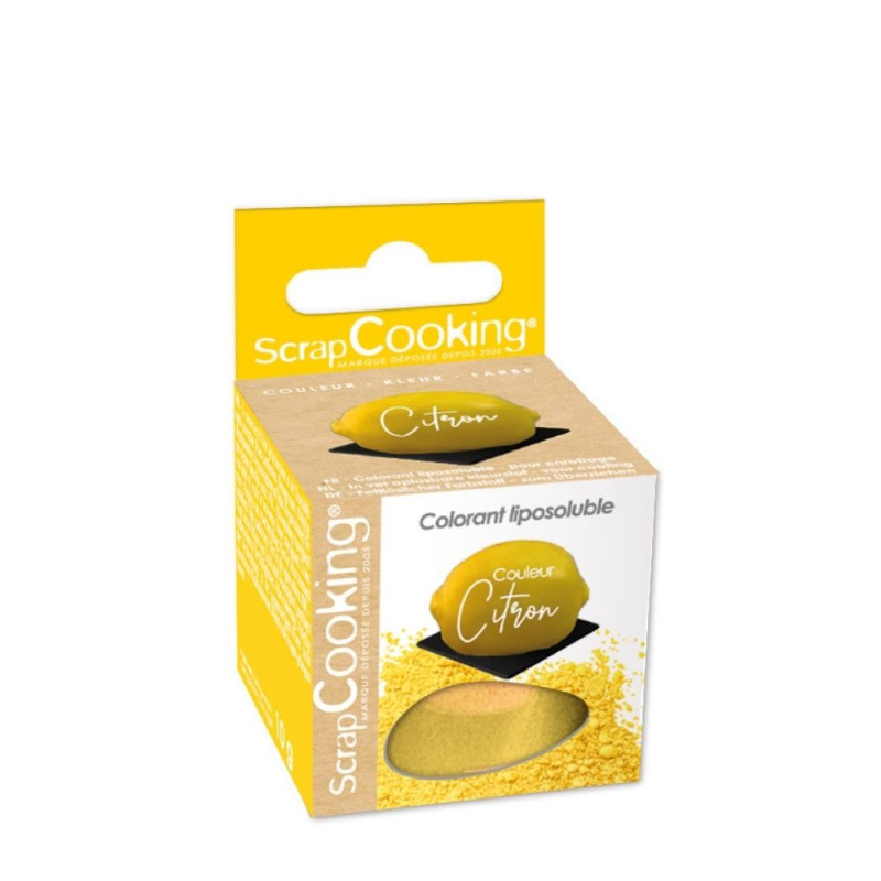 Colorant liposoluble en poudre couleur citron 10g