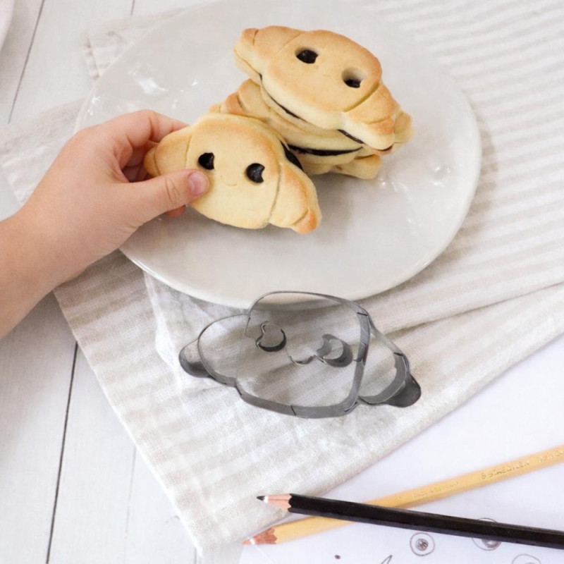 Emporte-pièce croissant Kawaii inox