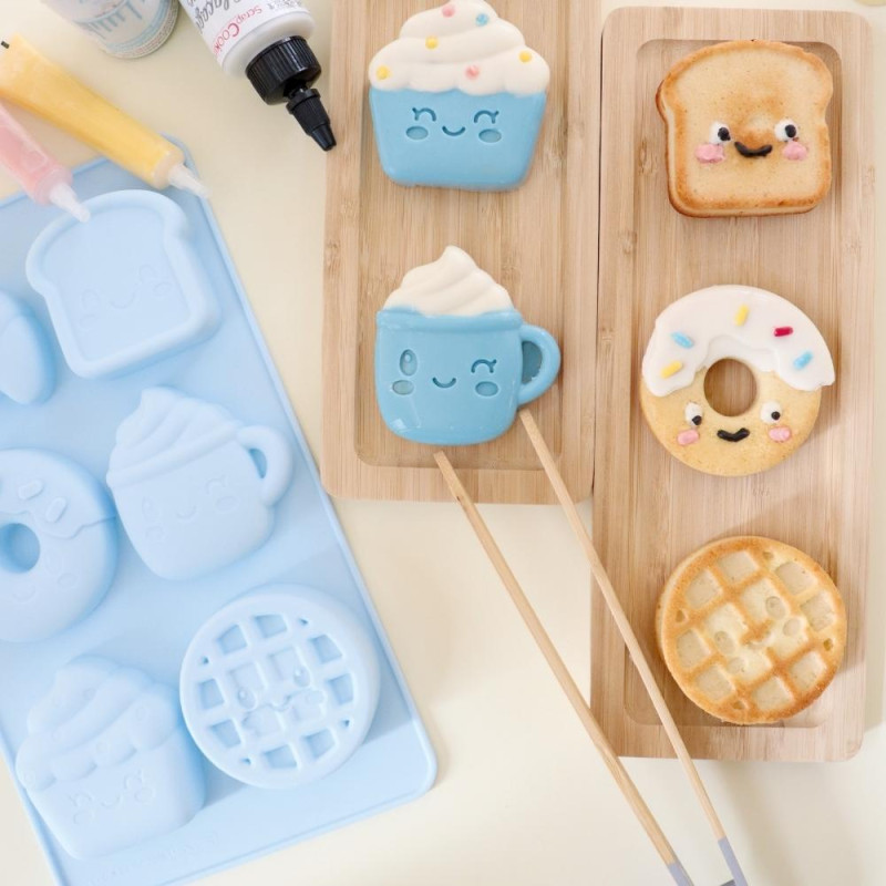 Moule silicone gâteaux Kawaii - 6 formes