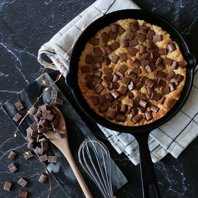 Poêle en fonte pour cookie géant, tarte et gâteaux