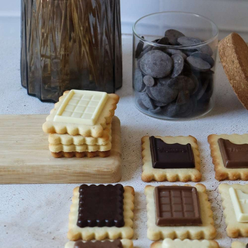 Biscuits school - Emporte-pièce et moule à chocolat pour goûters gourmands