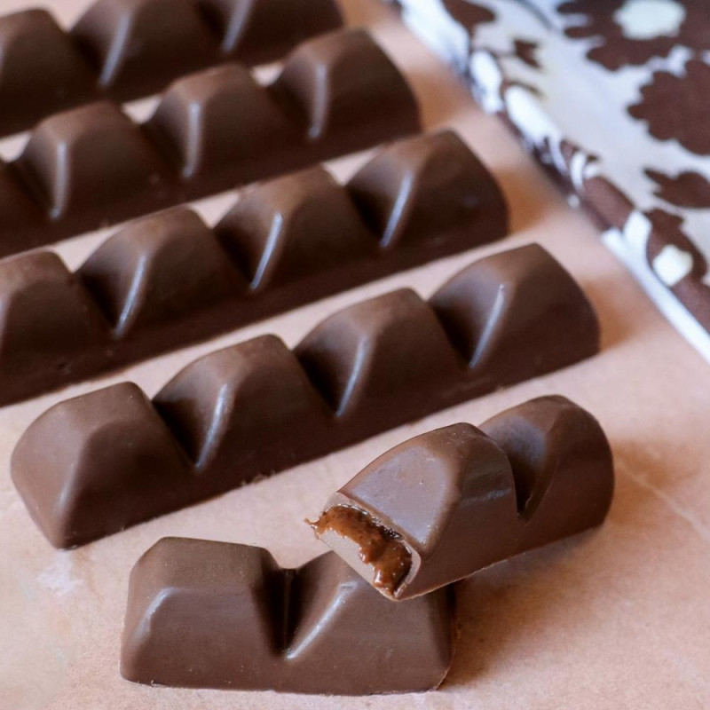 Moule barres chocolatées croustillantes et noisette