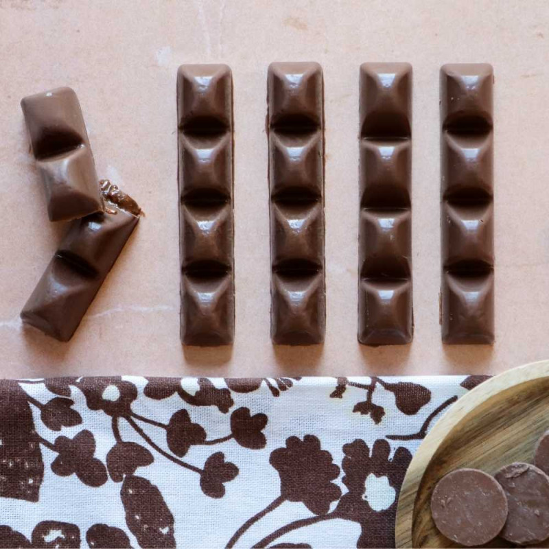 Moule barres chocolatées croustillantes et noisette