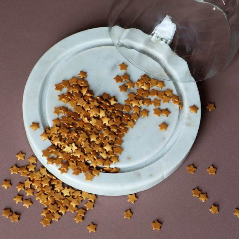 Minis décors étoiles dorées 55g