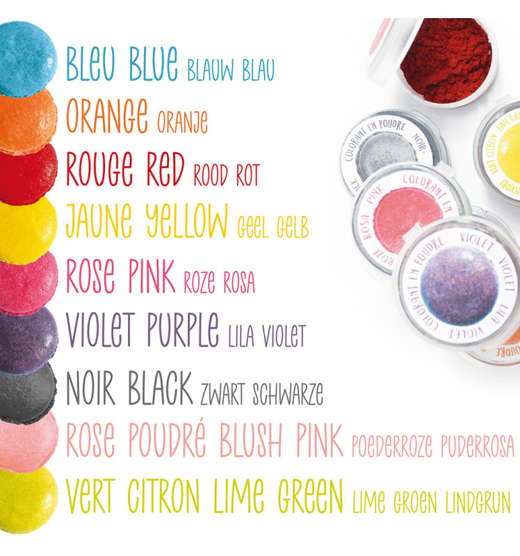 9 mini colorants en poudre