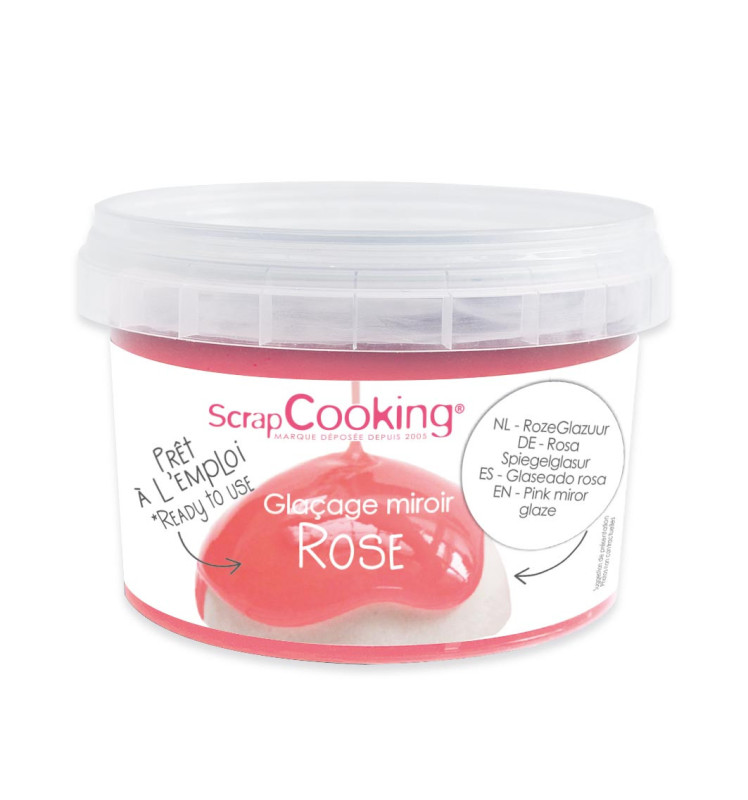 Pink ready to use mirror glaze mix 300g - ScrapCooking
