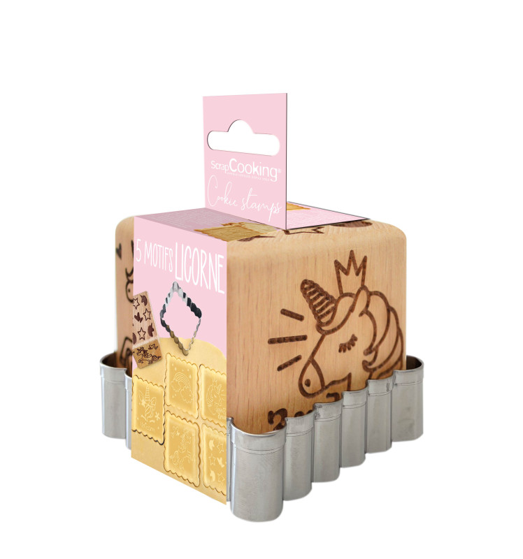 Unicorn wood cookie stamp + cookie cutter - ScrapCooking