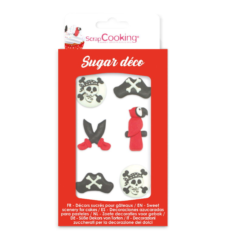 Pirate-themed sweet scenery decorations - ScrapCooking®