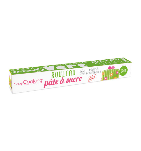 Rouleau pâte à sucre verte 7266